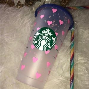 Starbucks heart reusable cup